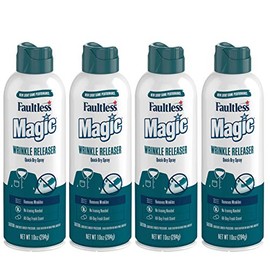 Magic Wrinkle Releaser (4 Pack) Say No to Ironing, Perfect for Travelers, Moms or those On The Go, Static Electricity Remover + Fabric Refresher + Odor Eliminator + Wrinkle Remover, Fresh Scent