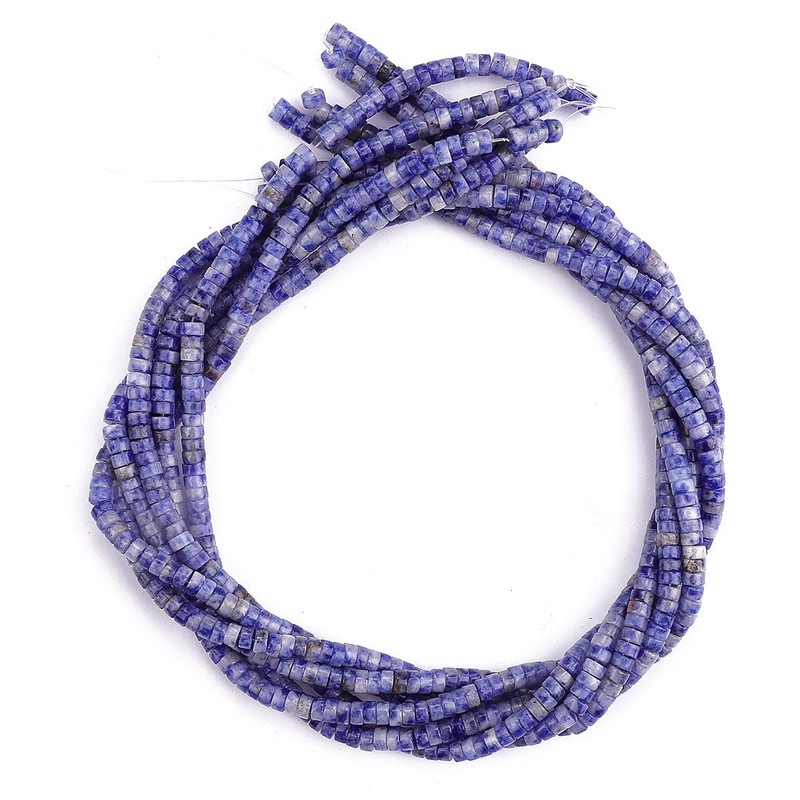 BEADIA - abalorio espaciadoras de sodalita azul natural para abalorios