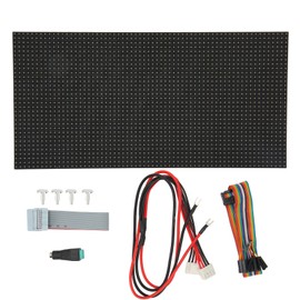 RGB LED Matrix Panel 64x32 4mm Pitch Adjustable Brightness RGB Full Color LED Display for Car Shop Bar Entrance Sign