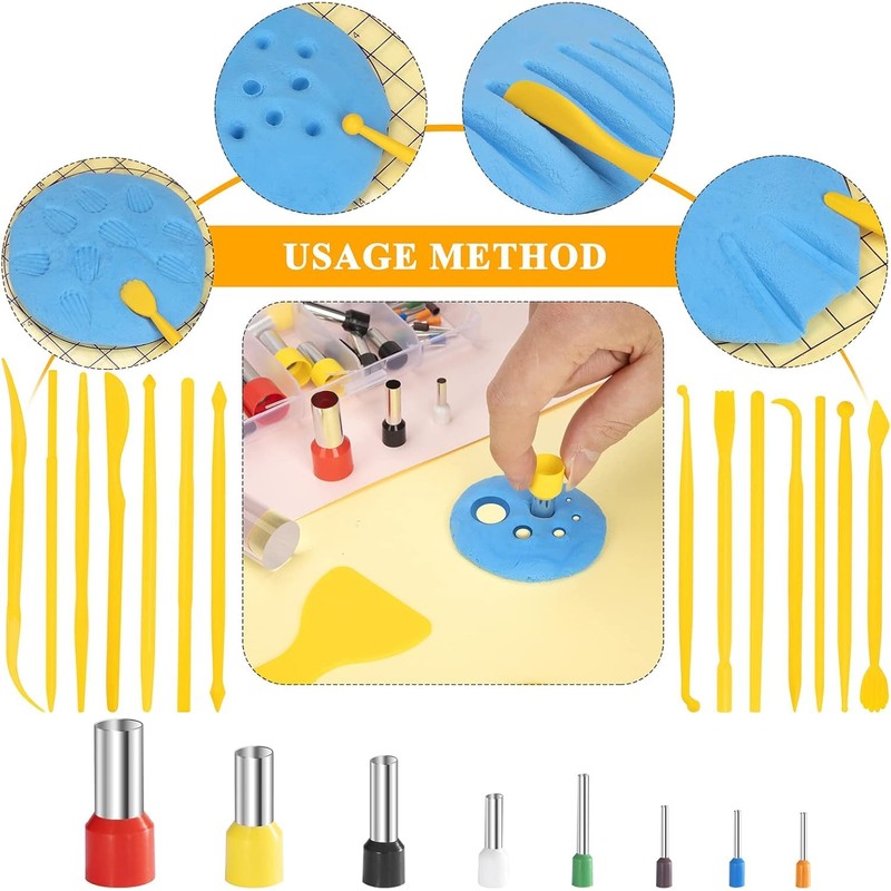 Polymer Clay Tools Set, 61 Pieces Polymer Clay Tools with