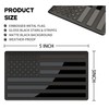 Embossed 3D Metal All Black American Flag Emblem Decal Stickers