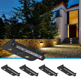 Modern 12inch 5W Hardscape Lighting,2700K Soft White Retaining Wall Lights,12V AC/DC Low Voltage Landscape Paver Lights,IP65 Waterproof Outdoor Step Light,50,000 Hours Lifespan,4 Packs