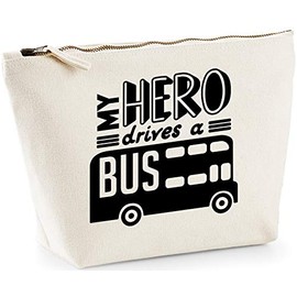 Hippowarehouse My Hero Drives a Bus printed make up cosmetic wash bag 18x19x9cm