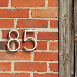 Hasware Floating House Number Sign, 12 cm, Modern Door Numbers, Signage, Plaque, Street, Home Address, Numbers (White, A)