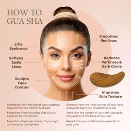 gwynth Wood Gua Sha Tool for Face, Arm and Body Massage, Anti-Aging Reduce Puffiness Wrinkles Shape Jawline Skincare Routine Treatment, Teak Wooden Gua Sha Massager