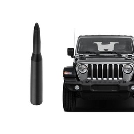 PYGHAP Elegante antena corta compatible con Jeep Wrangler TJ JK JKU JL JLU y Jeep Gladiator JT todos los modelos, antena corta de aluminio de 4 pulgadas, a prueba de lavado de coche