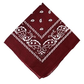 AAMERA mens bandana scarf bandana Face Masks, Paisley Print, Cotton bandana scarf (Brown)