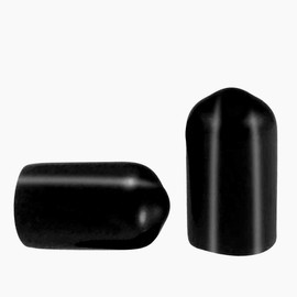 50pcs Screw Thread Protector Caps Inner Diameter 7mm PVC Rubber Round Tube Bolt Cap Plastic End Cap Black Thread Protectors