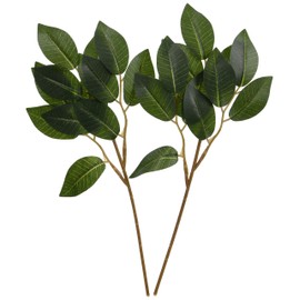 Kamidano-no-Sato Sato Sakaki Artificial Flowers, Mini, 1 Pair, Set of 2, Green, 11.4 x 5.9 x 0.2 inches (29 x 15 x 0.5 cm)