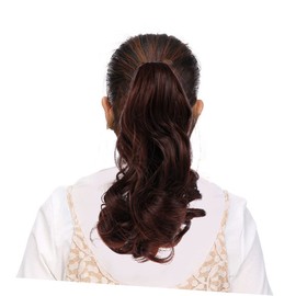 Baluue Short Curly Ponytail Hair Extension Clip in Claw Synthetic Wig for Women Natural Looking Lightweight Easy to Use for Everyday Wear