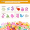 Awxfoo 150 Pcs Mini Resin Animal Set Glow-in-The-Dark Critters Ducks