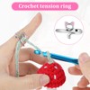 9Pcs Crochet Rings for Tension Crochet Tension Ring for Finger