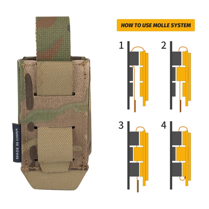 IDOGEAR Tactical Flashlight Holder Molle flashbang Pouch Magazine Pouch Multi-Purpose