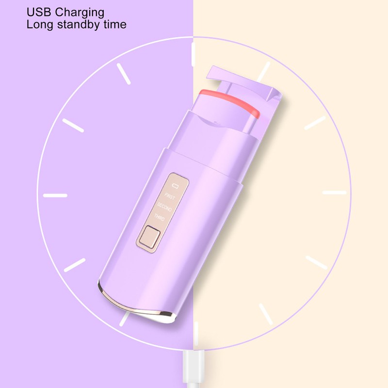 Electric Heated Eyelash Curler 8S Quick Heat Up 3 Levels