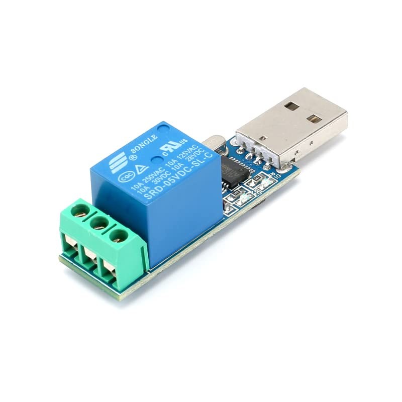 JESSINIE USB Serial Port Control Relay Module Sturdy Durable Lightweight