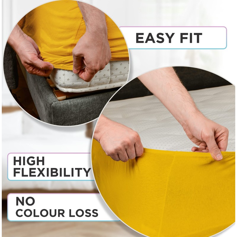 Be4Ever Deep Fitted Sheet Single Bed 135 x 200 x