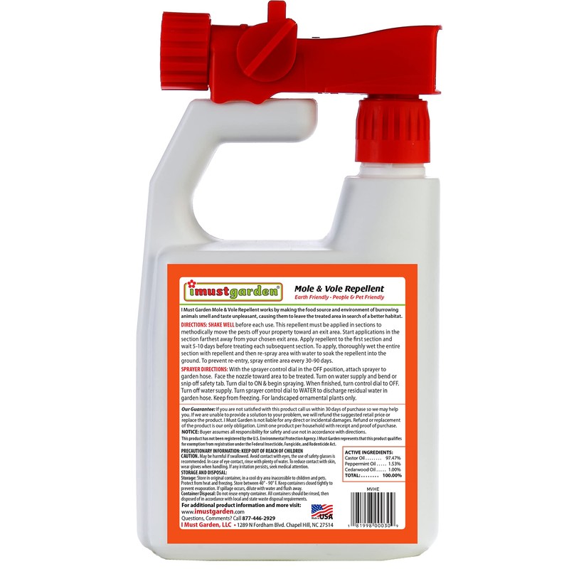 I Must Garden Mole & Vole Repellent Hose End Concentrate
