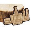 Printtoo Engraved Wooden Decorative Mecca Saudi Arabia Monuments Souvenir Fridge