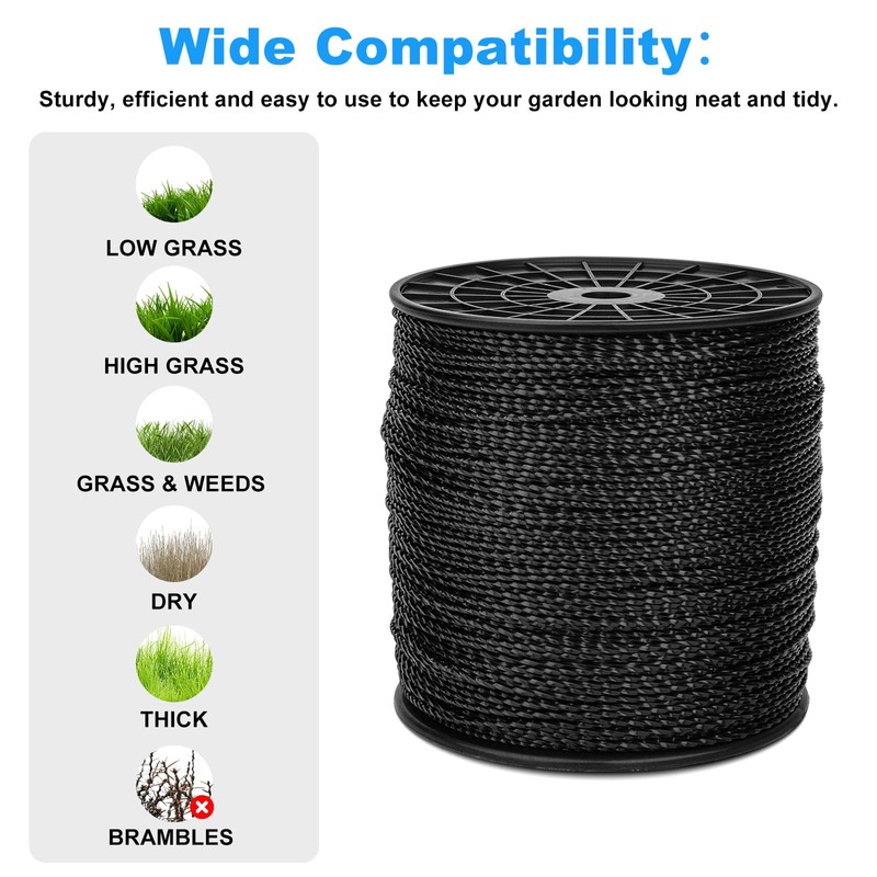RO6G 5lb Weed Eater Line String,Twist Commerical String Trimmer Line,Weed