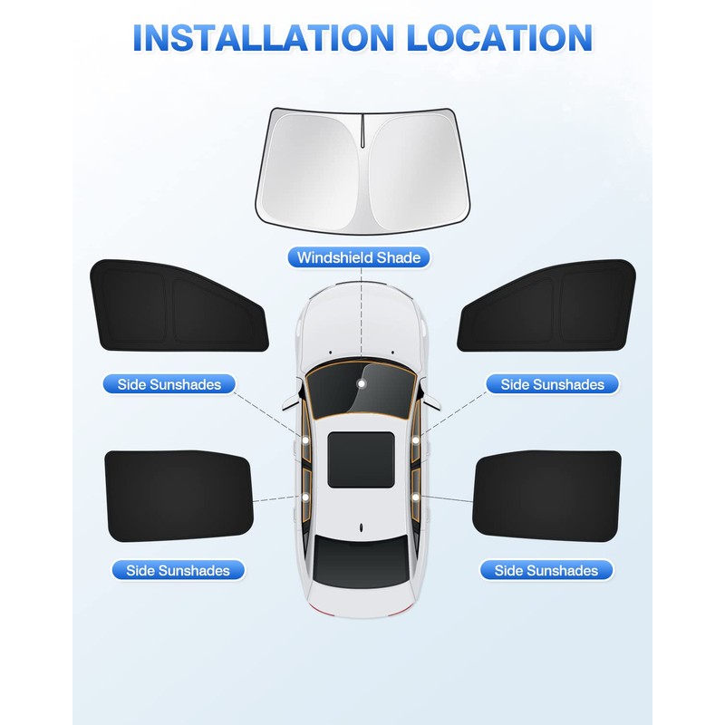 Canvcle Sunshades for 2019-2025 2026 Ford Ranger 4Door Windshield Sunshade