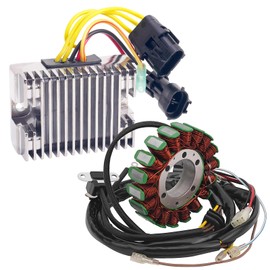 Road Passion 4012192 3089546 3089965 3089249 Voltage Regulator & Stator Coil Compatible With Polaris Ranger 400 4X4 HO 2010/ Ranger 400 HO 2011/ SCRAMBLER 500 4X4 2010-2012