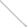 The Black Bow 3mm Sterling Silver Solid Flat Rope Chain