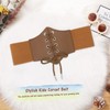 WERFORU Girls Corset Belt Kids Tied Waspie Belt Elastic Wide