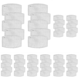 Safe-Mate (10 Pack) PM 2.5 Carbon Filter Replacement Inserts for Adult Cloth Masks (S/M) (L/XL) - 5 Layer Filters