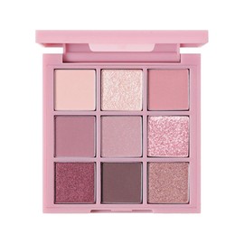 Pink Eyeshadow Palette 9 Colour Make-Up Set, Glitter Shimmer Eye Shadow Pallets for Women, Matte Natural Long Lasting Highly Pigmented Eyeshadow