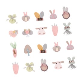 TEHAUX Hair Clips for Women Pcs Set Cartoon Animal Hairpins DIY Hair Clips Accessories Hairpin DIY Headdress Material Random Color