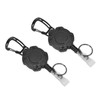 2 PCS Retractable Key Chain High Resiliency 31.5in Frosted Shell