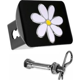 Plumeria Flower 3D Emblem Metal Trailer Hitch Cover Fits 2" Receivers