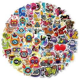 100Stk Monster Aufkleber, Kinder Aufkleber Set, Street Graffiti Aufkleber, Gepäck Skateboard Laptop Gitarre