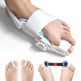 Aubeifou Hallux Valgus Korrektoren Fixierplatte,Verstellbare Hallux Valgus Schiene,Elastischer Ballenzeh-Korrektor,Orthopädische Ballenzwinge,Bunion Corrector für Frauen und Männer