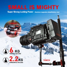 IFOOTAGE 7 Inch Camera Magic Arm Aluminium Articulated Arm with Cold Shoe Mount and Mini Head for DSLR Camera Rig/LCD Monitor/Action Camera, Max. Load 13.2 lbs/6 kg, Spider Crab MA3-4