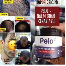 PELO Hair growth- PELEBAT RAMBUT DAN JAMBANG - BALM BUAH KERAS ASLI