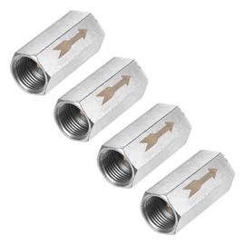 M METERXITY 2-Pack Air Check Valve, 3/8" Nickel Plating Copper One Way Non Return Female Threaded Full Port Air Check Valve for Gas/Oil/Water Connection