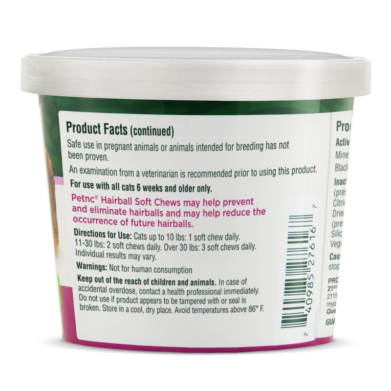 Petnc Natural Care Hairball Soft Chews for Cats (90 Count),