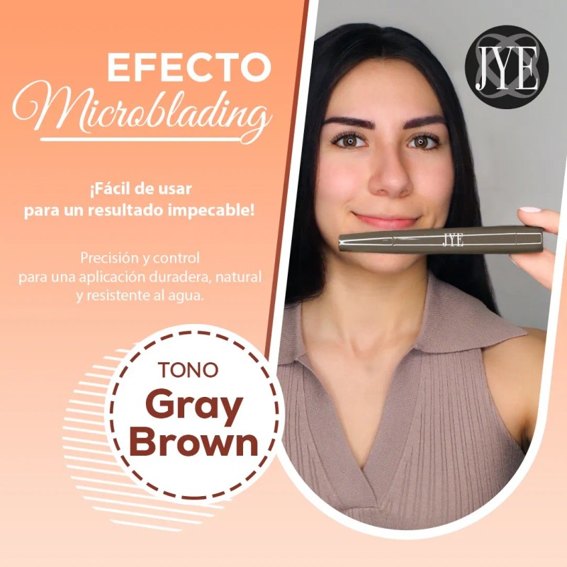 Jye Boligrafo Microblading Efect Color Gris Cafe Eyebrow 3pz