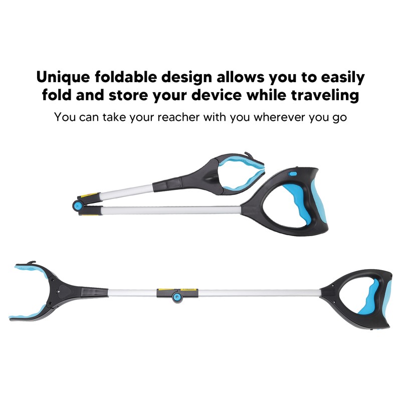 Foldable Reacher Grabber Tool Folding Pick Up Stick Telescoping Pick