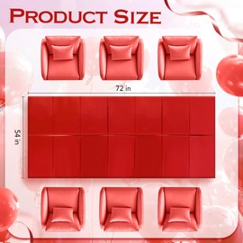 Just Shimmer 3 Pieces Red & Green & Gold Foil Tablecloth 54 * 72inch Plastic Birthday Party Table Cloths Disposable Waterproof Table Cover for Christmas Wedding Graduation Party Supplies