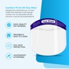 Protector Facial Antivaho Ajustable con Visera Ancha y Protección Completa