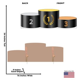 Cardboard People Winners Podium Stand-in Life Size Cardboard Cutout Standup