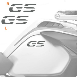BLACK DOVES GRAPHICS 2pcs Stickers Compatible with Motorrad Tank Sides R 1200 1250 GS Adventure LC (Grey)