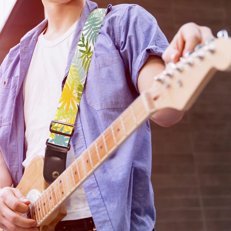 Snilety Mushroom Dragonfly Guitar Strap, Daisy Bass Straps for Electric