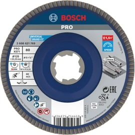 Bosch Accessories X-Lock Flap Discs, Angled Version, Plastic plateØ 125 mm Zirconia
