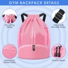 BROTOU Unisex Drawstring Backpack, Waterproof Gym Bag, Large Oxford PE