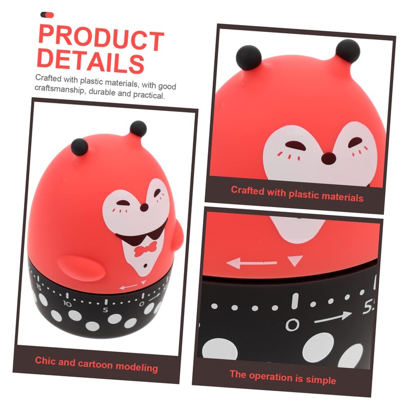 SHOWERORO Adorable Mechanical Kitchen Timer Creative Reminder for Study Cooking