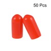 sourcing map 50pcs Rubber End Caps 5.5mm ID Vinyl Round