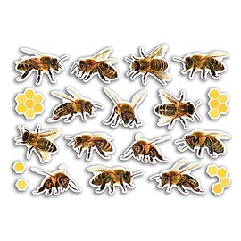 A5 Sticker Sheet Bee Vinyl Stickers - Insects Bumble Honey Animals Scrapbooking Travel Decoration Label Friend Girls Boys Aesthetic #80784